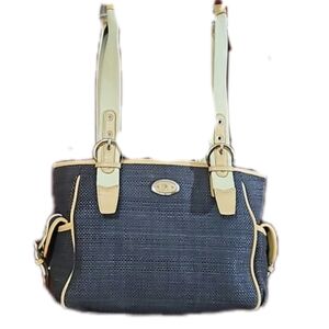 Vintage Etienne Aigner woven canvas bag